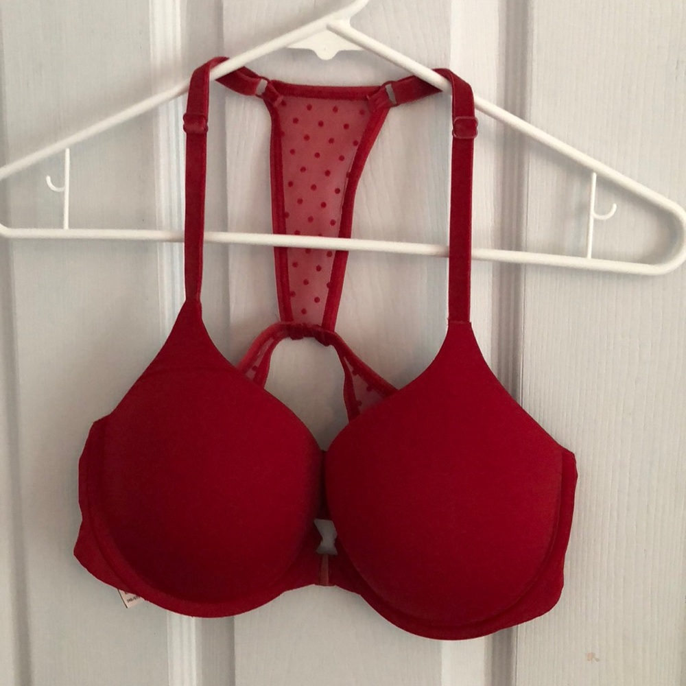 Red VS push up bra